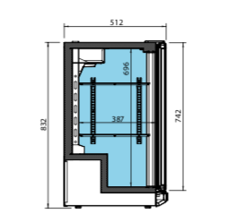 Imagen de Expositor refrigerado horizontal Infrico ERV-15 SH