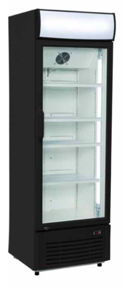 Armario de refrigeración con puertas de cristal Corequip AR400 CL NEGRO