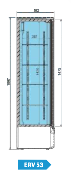 Imagen de Expositor refrigerado vertical Infrico ERV-53