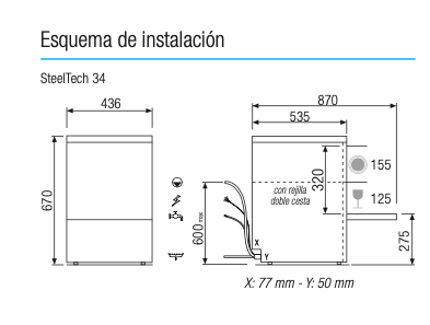 Imagen de Lavavasos STEELTECH Colged 34-00