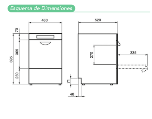 Imagen de Lavavasos MDL 400 SVH L DD/BD