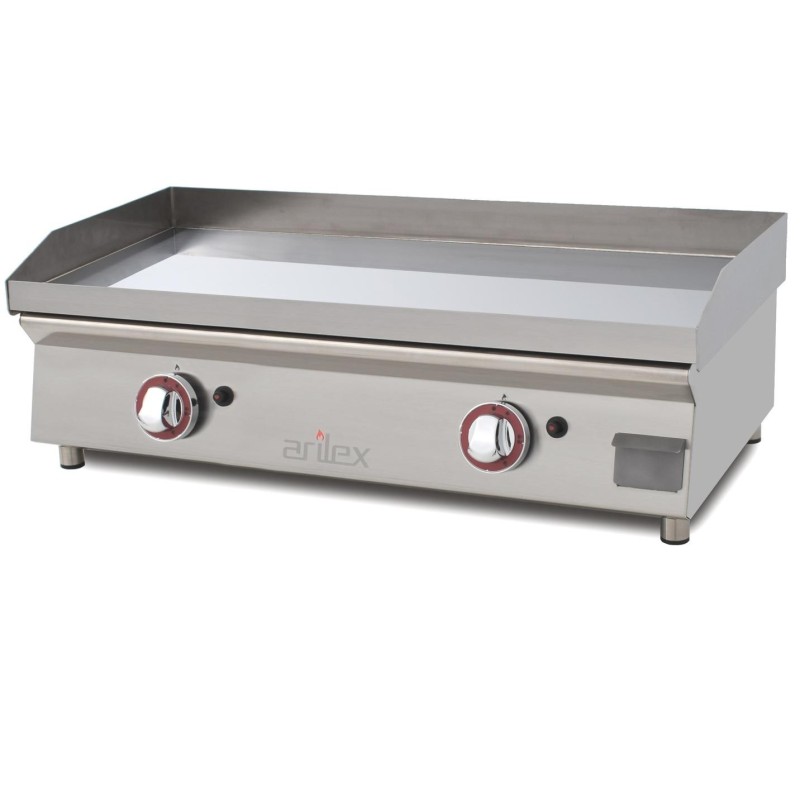 Plancha a gas de acero 15 mm baño cromo ARILEX 80PGCN