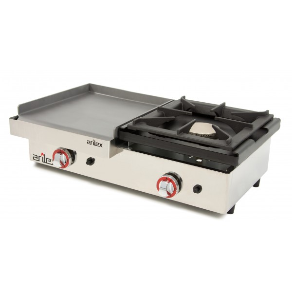 Plancha a gas de acero 6 mm ARILEX 80PGLF